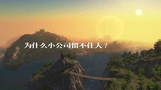 为什么小公司留不住人?