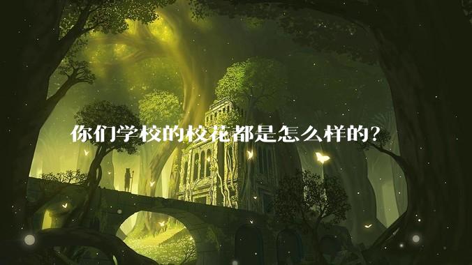 你们学校的校花都是怎么样的？