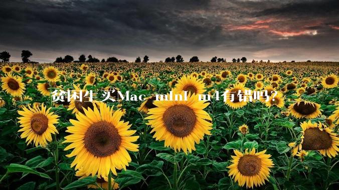 贫困生买Mac mini m4有错吗？