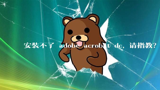 安装不了 adobe acrobat dc, 请指教？